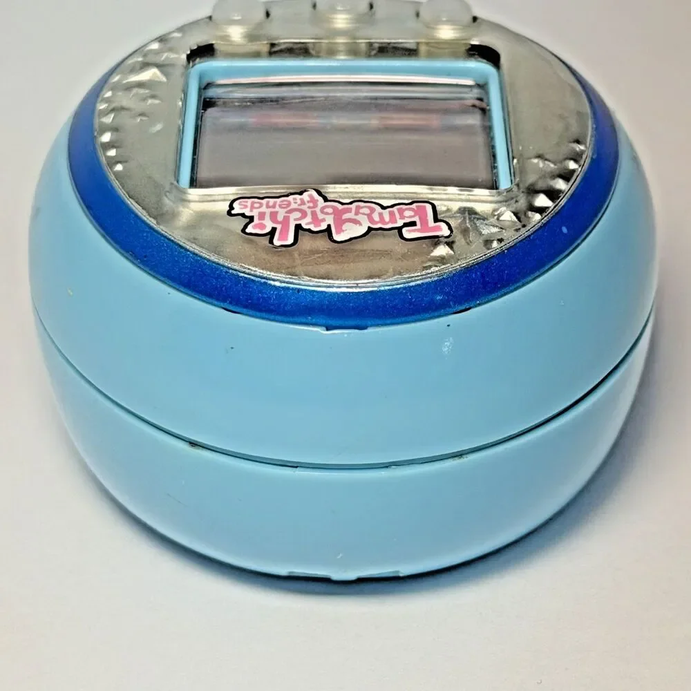 Tamagotchi Bandai Friends Silver Blue Gem Stars English Virtual Pet Tested 2014
